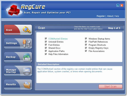 regCure-best registry cleaner tool is one of the most popular on the Internet