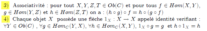 propriétés des catégories