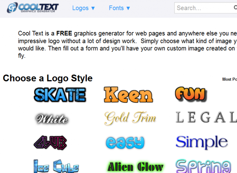 Création de logo gratuit en ligne Très Facile