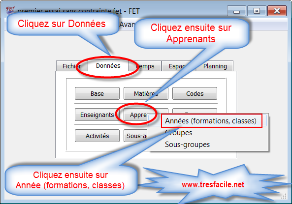 Années, groupes et sous-groupes Il est très important de comprendre la différence entre les années, les groupes, les sous-groupes, les classes, les cours, les divisions et les catégories. Mais ce n'est pas très facile. Veuillez lire les définitions et tous les exemples. Année (forme): Un ensemble d'étudiants au même stade de leur scolarité. Par exemple, une école primaire allemande a des années 1 à 4. Une année contiennent (dans la plupart des cas) plusieurs groupes (classes). Groupe, Classe, cours et division: Un ensemble d'étudiants qui visitent les mêmes activités. Ils rencontrent donc les mêmes professeurs pour étudier les mêmes sujets en même temps.