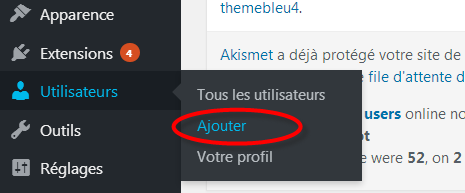 ajouter un utilisateur wordpress