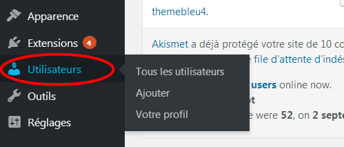 gestion des utilisateurs wordpress