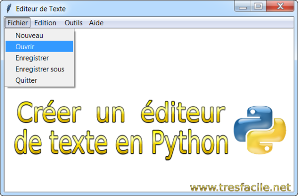 Mini Projet Python : Création d’un éditeur de texte partie1 – Très Facile