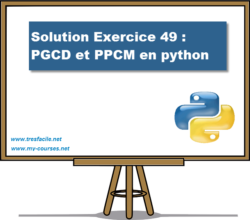 Solution Exercice 49 et 50: pgcd et ppcm en python – Très Facile