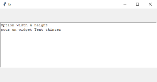 Les options width et height pour un widget text tkinter – Très Facile