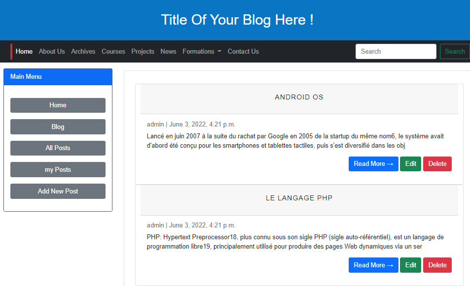 TP pratique Django - création d'un blog django-users-authors-articles-comment-foreignkey