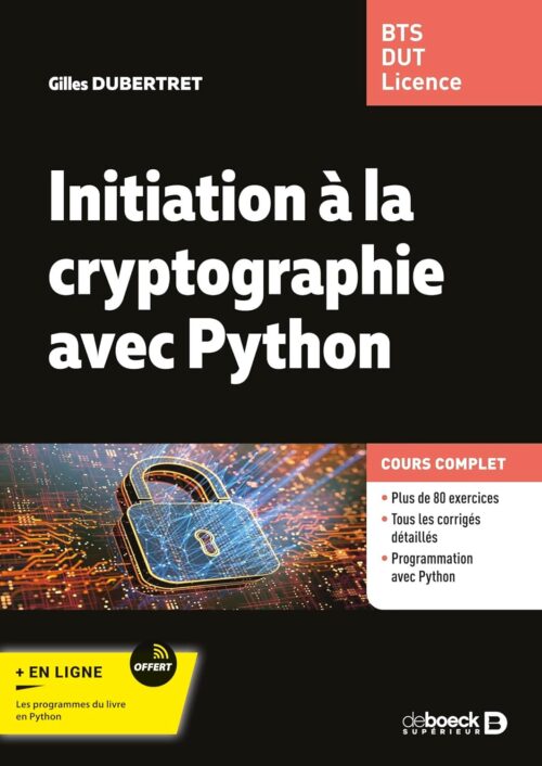 Cryptographie en python pour la licence mip, smi, informatique