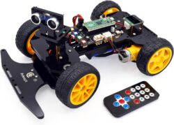 Adeept Kit de Voiture Intelligent pour Raspberry Pi Pico, Suivi de Ligne, évite Les Obstacles, lumière colorée, écran OLED, kit de Voiture Robot éducatif télécommandé STEM IR