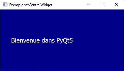 stCentralWidget PyQt5 simple example