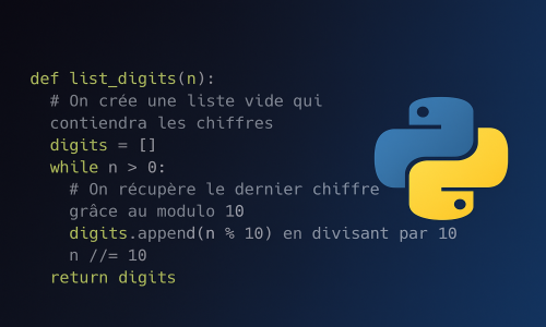 Solution Exercice 24: somme et réduction des chiffres d'un entier en Python
