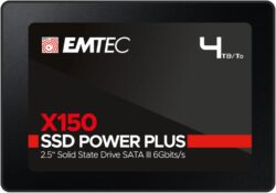 EMTEC - Disque Dur SSD Interne 2,5" 4To - SATA - X150 Power Plus 3D NAND - 10x Plus Rapide Qu’Un Disque Dur Classique
