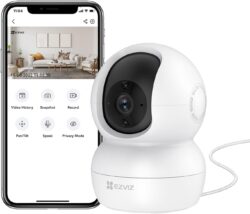EZVIZ Caméra Surveillance WiFi Intérieure 360°, FHD 1080P, Camera WiFi 2.4Ghz, Vision Nocturne, Détection de Mouvement Suivi Intelligent, Audio Bidirectionnel, Compatible avec Alexa pour Bébé/Animaux