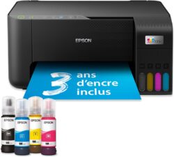 Imprimante sans fil EPSON EcoTank ET-2862 | Réservoirs d'encre haute capacité - Économisez jusqu'à 90% sur les coûts d'encre - Impression mobile, copie, numérisation - 3 ans d'encre inclus