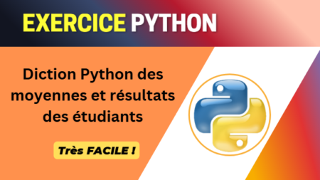 dictionnaire python des résultats et moyennes des étudiants