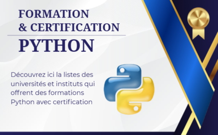 Découvrez ici la listes des universités et instituts qui offrent des formations Python avec certification
