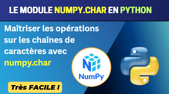 Le module numpy.char pour les chaines de caractères en python
