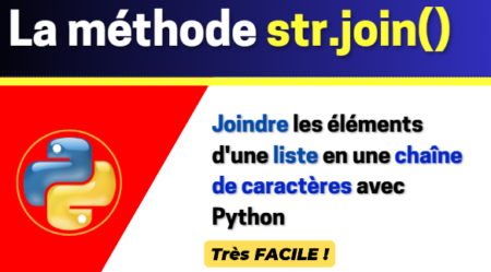 joindre les éléments d'une liste en une seule chaîne de caractères