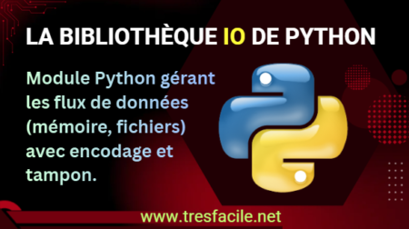 io python: Module Python gérant les flux de données (mémoire, fichiers) avec encodage et tampon.