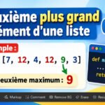 maximum deuxième d'une liste de nombre en python
