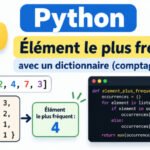 Python- algorithme de recherche élément le plus fréquent dans une liste Python