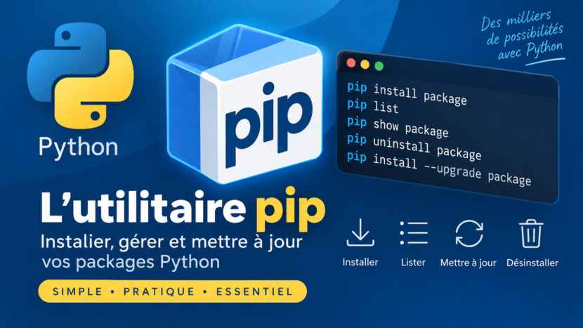 installation des packages python via l'utilitaire de commandes pip