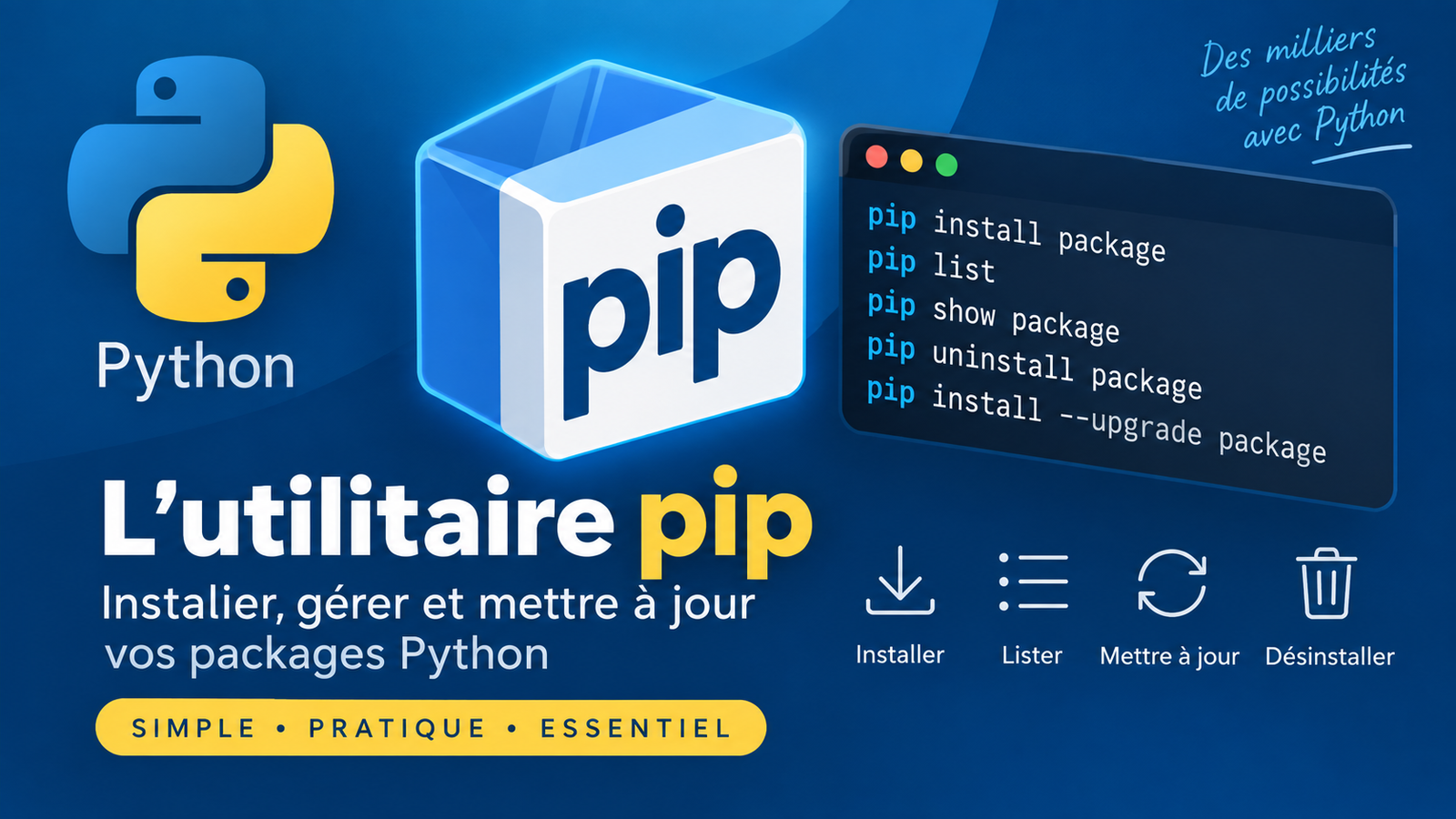 Gestionnaire des packages pip en Python