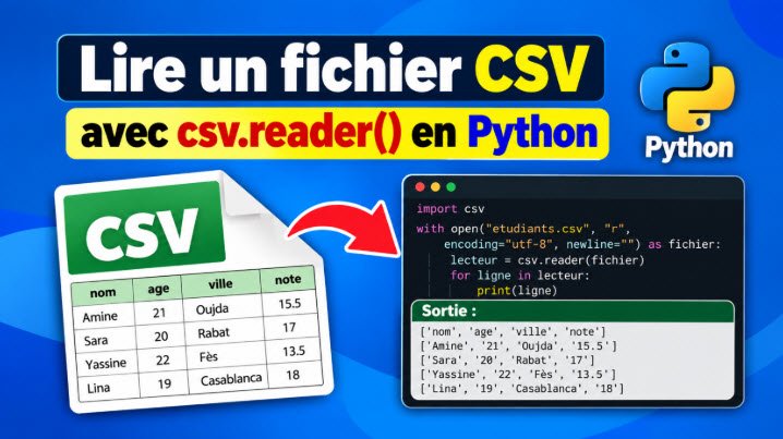 Python csv module, lire un fichier csv python